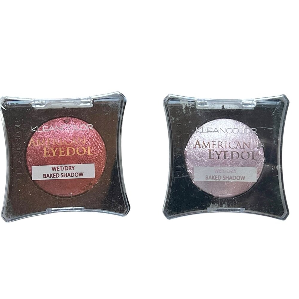 Kleancolor American Eyedol Wet/Dry Baked Eyeshadow Set of 2 Calla Burgundy READ